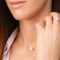 Colier perla naturala alba cu lantisor argint DiAmanti MS21257P-W-G (Argint 925‰ 1 g.)